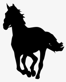 Horse Silhouette Stallion Clip Art - Silueta De Caballos Corriendo, HD Png Download, Free Download