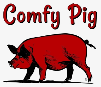 Comfy Pig Bbq Fairfield Connecticut Barbeque - Red Pig Clip Art, HD Png Download, Free Download