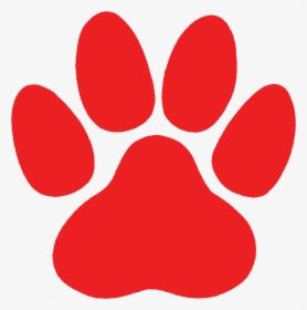 Red Paw With Transparent Background - Transparent Background Red Paw Print, HD Png Download, Free Download