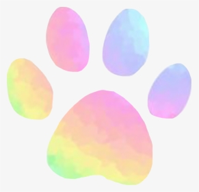 Pastel Paw Print Rainbow Aesthetic Cute Pink Dog Freeto - Transparent Pink Paw Print, HD Png Download, Free Download