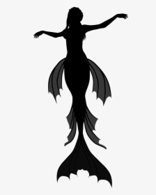 Mermaid Silhouette Clip Arts - Dark Green Mermaid Tail, HD Png Download, Free Download