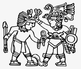 Aztec Figures History Free Picture - Aztec Drawing, HD Png Download, Free Download