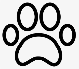 Paw Print - Paw Print Outline Vector, HD Png Download - kindpng