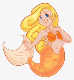 Blonde Mermaid Clip Arts - Lenda Da Sereia Da Praia, HD Png Download, Free Download