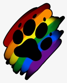 Paw Clipart Large - Paw Print Rainbow Png, Transparent Png, Free Download