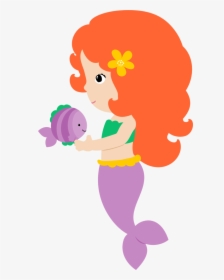 Cute Mermaid Png - Simple Cute Mermaid Cartoon, Transparent Png, Free Download