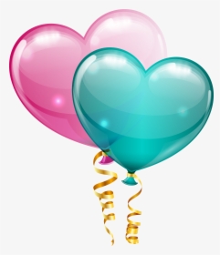 Turquoise Clipart Balloon - Pink And Blue Balloons Png, Transparent Png, Free Download