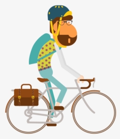 Transparent Riding Bicycle Clipart - Riding A Bike Png Cartoon, Png Download, Free Download