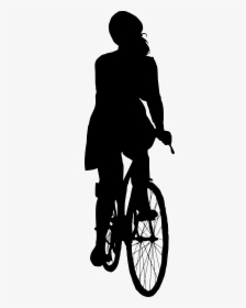Free Download Cyclist Silhouette Png Front - Bicycle Rider Png Front, Transparent Png, Free Download