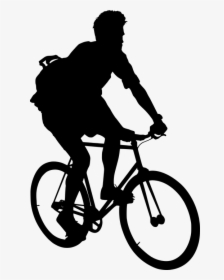 Free Photo Active Man Cyclist Seated Bike Silhouette- - Cycling Png, Transparent Png, Free Download