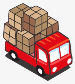 Truck With Boxes Clipart, HD Png Download, Free Download