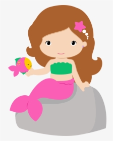 Cute Mermaid Png - Cute Mermaid Clipart, Transparent Png, Free Download