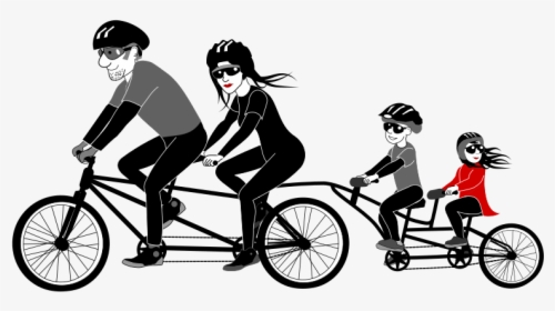 Cycle Clipart Person - Family Bike Ride Png, Transparent Png, Free Download