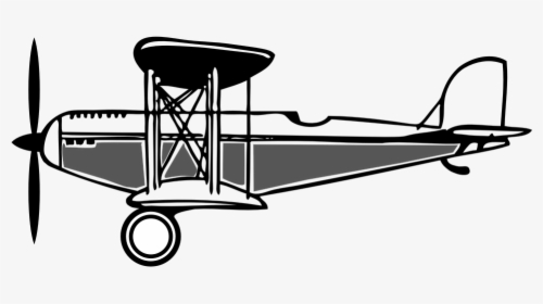Biplane, Old, Propeller, Plane, Airplane - Wright Brothers Airplane Outline, HD Png Download, Free Download