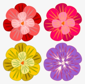 Flower Clip Art Colorful, HD Png Download, Free Download