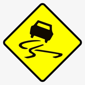 Sign Road Slippery Picpng - Road Signs Slippery When Wet, Transparent Png, Free Download