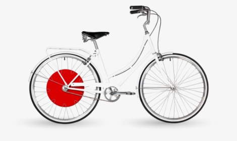 White Kilt With Copenhagen Wheel E-bike - Copenhagen Wheel Png, Transparent Png, Free Download