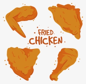 Meat Clipart Fry Chicken - Fried Chicken Cartoon Clipart, HD Png Download, Free Download
