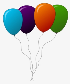 Four Balloons Clipart - Clipart Png, Transparent Png, Free Download