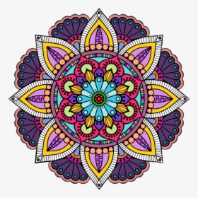 #colorful #flower #mandalas♡ #mandalaflowers - Circle, HD Png Download, Free Download