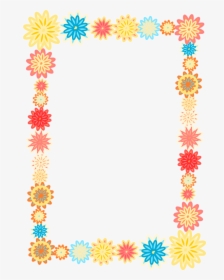 Colorful Flower Paper Border, HD Png Download, Free Download