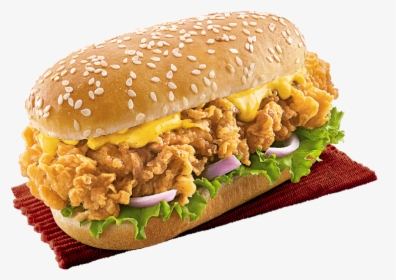 Kfc Chicken Long - Veg Longer Burger Kfc, HD Png Download, Free Download