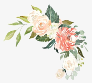 #watercolor #flowers #floral #bouquet #arrangement - Garden Roses, HD Png Download, Free Download