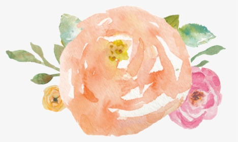 #watercolor #flowers #bouquet #peach #pink #angiemakes - Watercolor Paint, HD Png Download, Free Download
