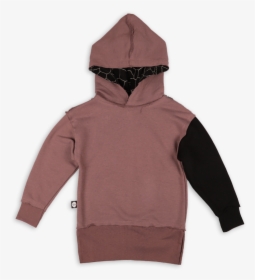 Dusty Lavender Hoodie With A Black Cracks Panel At - Cardigan, HD Png Download, Free Download