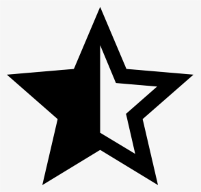Half Filled Star Icon Clipart , Png Download - Half Filled Star Icon, Transparent Png, Free Download