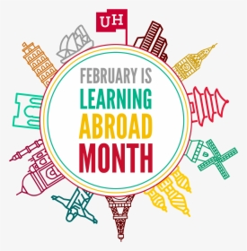 February Is Learning Abroad Month - Circle, HD Png Download, Free Download