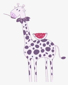 Clip Art Drawn Giraffe - Cartoon, HD Png Download, Free Download