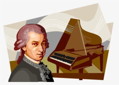 Vector Illustration Of Wolfgang Amadeus Mozart, Influential - Music Romantic Period Gif, HD Png Download, Free Download
