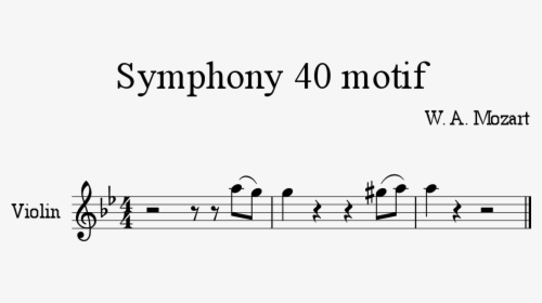 Symphony No 40 Motif, HD Png Download - kindpng