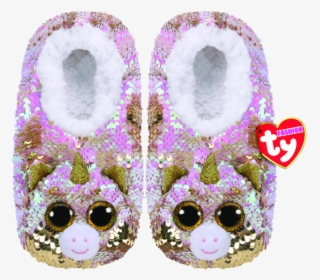 Transparent Sequin Png - Unicorn Beanie Boo Slippers, Png Download, Free Download