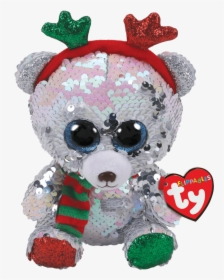 Mistletoe The Sequin Bear With Antlers"  Class="lazyload - Ty Mistletoe, HD Png Download, Free Download
