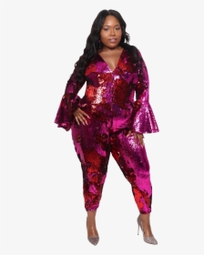 Pink And Red Sequin Jumpsuit - Halloween Costume, HD Png Download, Free Download