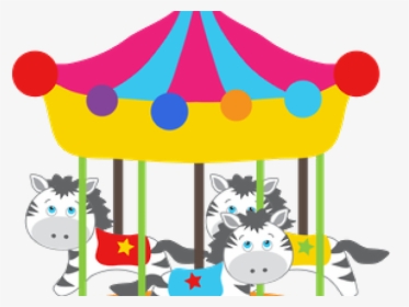 Amusement Park Clipart Baby Carousel - Carnival Circus Train, HD Png Download, Free Download
