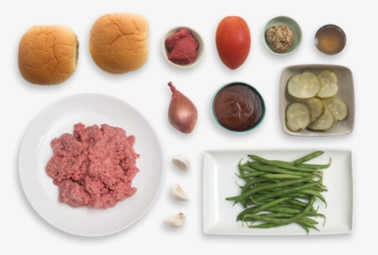 Bbq Sloppy Joes With Green Bean & Tomato Salad - Green Bean, HD Png Download, Free Download