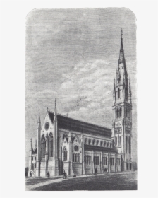 Patrick"s Church Drawing 1871 - St Patrick's Church Dundalk Sketch, HD Png Download, Free Download