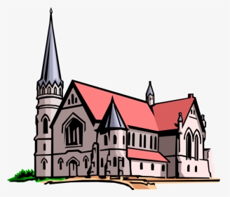 Vector Illustration Of Christian Church Cathedral House - Church Clip Art, HD Png Download, Free Download