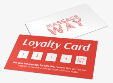Massage Loyalty Card Template Preview - Paper, HD Png Download, Free Download