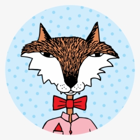 Felix Circle-01 - Coffee Fox Sticker, HD Png Download, Free Download