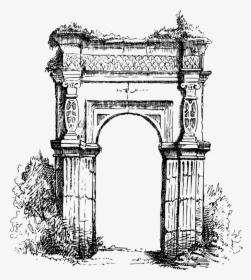 Archway - Ancient Roman Architecture Drawing, HD Png Download, Free Download