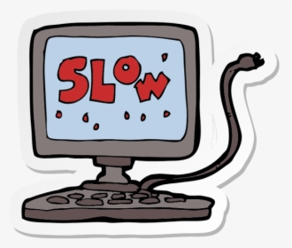 Slow Computer Cartoon, HD Png Download, Free Download