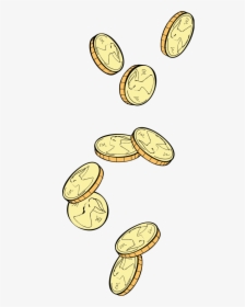 Many Falling Coins - Coins Falling Clipart, HD Png Download, Free Download