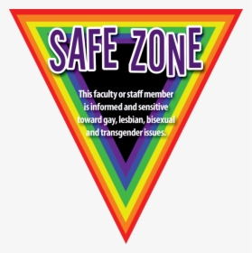Safe Zone Logo - Rainbow Triangle Safe Zone, HD Png Download, Free Download