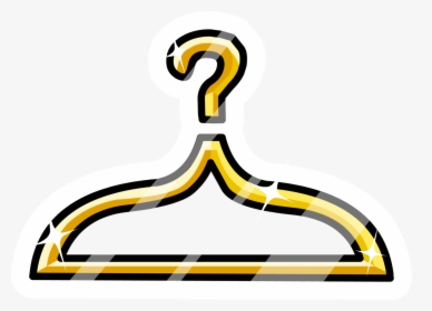 Golden Hanger Pin Icon - Gold Clothes Hanger Png, Transparent Png, Free Download
