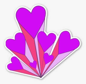 Hearts Coming At You Pink Shooting Hearts Sticker - Heart, HD Png Download, Free Download