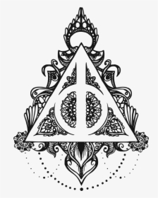 Svgs For Geeks Cricut Ideas Geek Stuff, Symbolic Tattoos, - Deathly Hallows Mandala, HD Png Download, Free Download